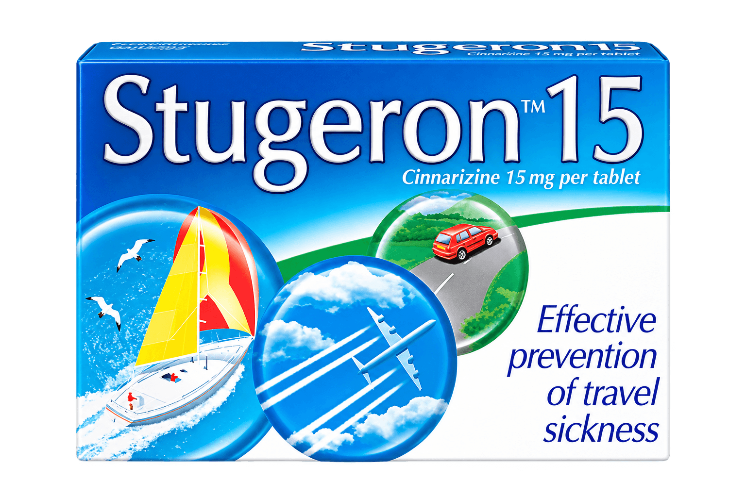 Stugeron - Cinnarizine 15mg Tablets (Travel Sickness / Vertigo)