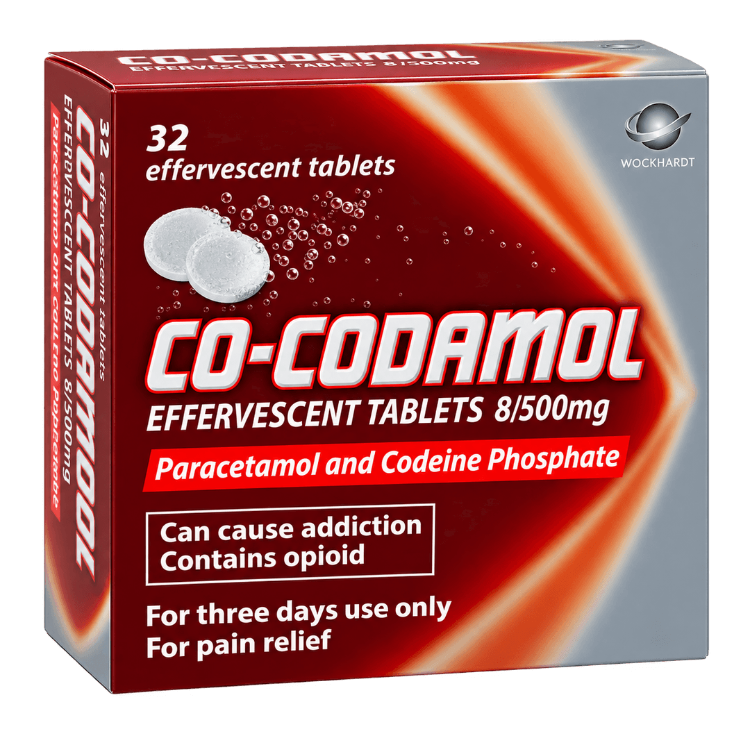 Co-codamol 8/500mg Effervescent Tablets (Soluble - Moderate Pain)