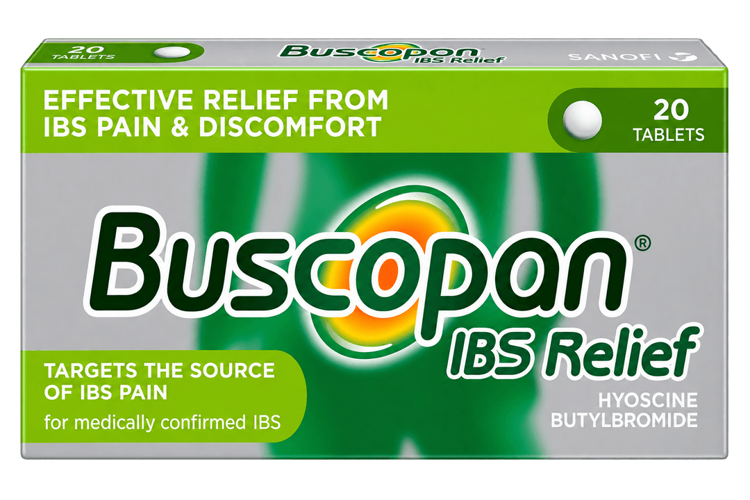 Buscopan IBS Relief 10mg Tablets (Hyoscine Butylbromide - IBS & Abdominal Cramps)