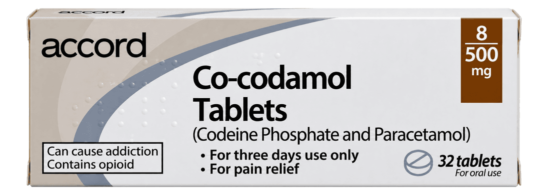 Co-codamol 8/500mg Tablets (Paracetamol + Codeine - Moderate Pain)